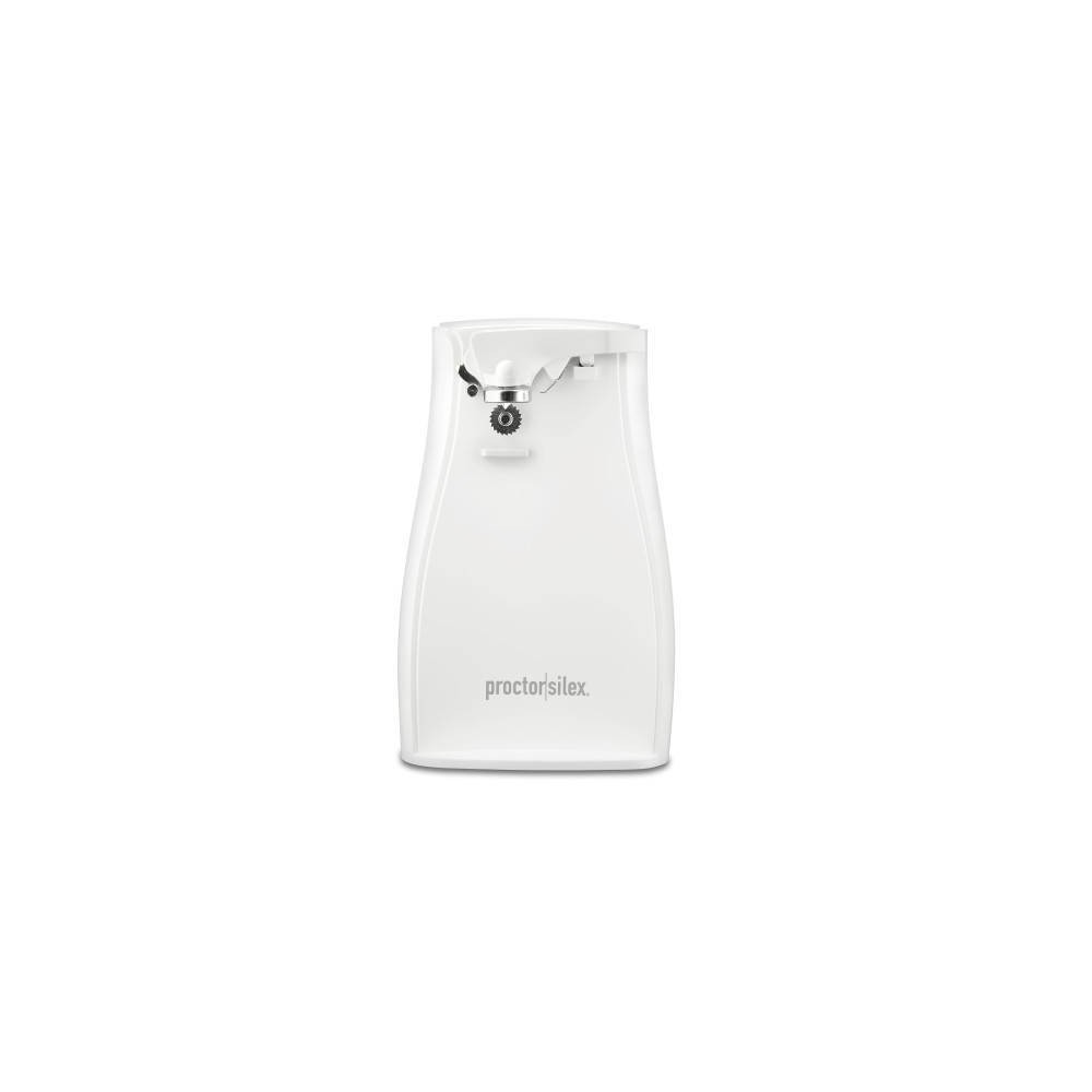 Proctor Silex Power Opener Can Opener 75224PS: Electric Freestanding, Plastic, White, 1.5 lbs, 1 Year Warranty