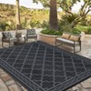 Outdoor Rug, Waterproof Reversible Patio Carpet,  Print Camping Rug, Geometric RV Mat for Deck, Balcony, Picnic & Beach - 2 of 4