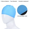 Unique Bargains Silicone Waterproof Non-Slip High-Stretch Swim Caps 2 Pcs - 4 of 4