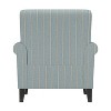 Janet Rolled Armchair Stripe Print Turquoise - Handy Living: Squared Tight Back, Box Seat, No Tools Assembly - 4 of 4