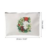 Unique Bargains Durable Flower Letter Makeup Bag 1 Pc - 2 of 4