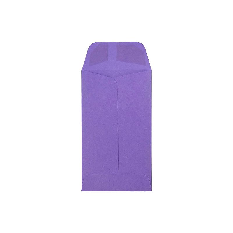 JAM Paper #6 Coin Business Colored Envelopes 3.375 x 6 Violet Purple Recycled Bulk 1000/Carton, 2 of 3