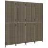 vidaXL Room Divider 4 Panels Gray Poly Rattan - 4 of 4