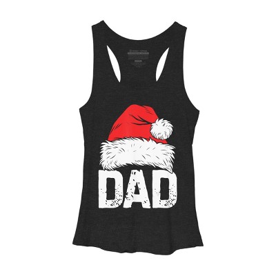 Women's Design By Humans Dad Santa Christmas By NekoShop Racerback Tank Top