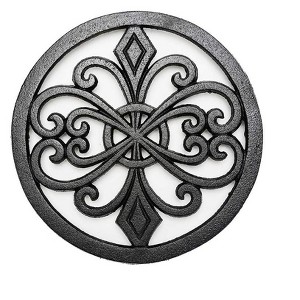 Itopfox Heavy Duty Cast Iron Round Metal Trivet, Rustproof Black Stand for Hot Pans or Teapot, Kitchen or Dining Table Decor - 1 of 4