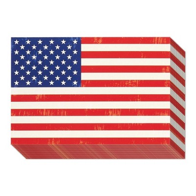 American Flag Postcards - 40-Pack Patriotic Postcards Set, All Occasion Postcards Bulk, Blank on the Inside, 4 x 6 inches
