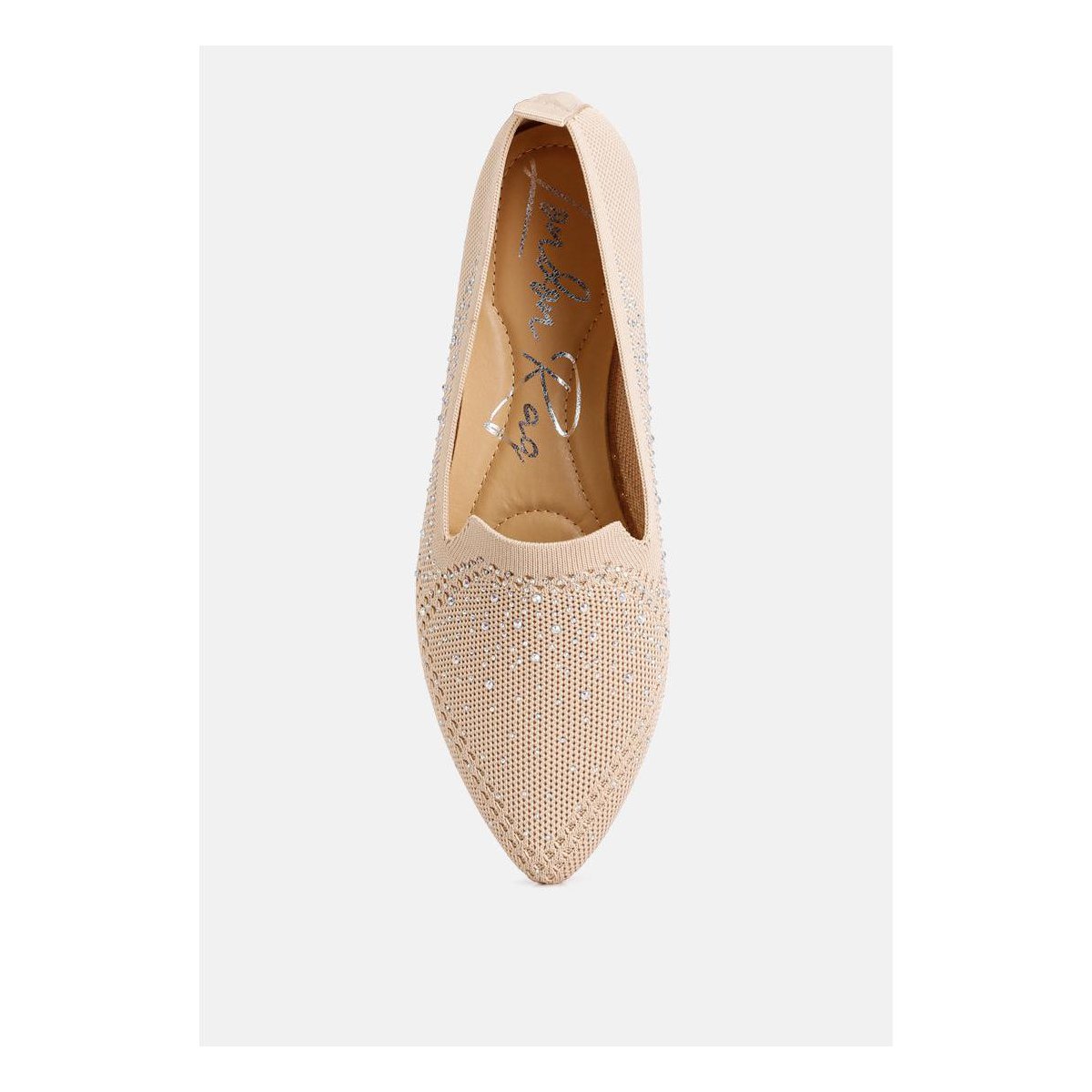 Женские туфли London Rag Womens Abedi Rhinestone Embellished Pull Tab Loafers 7 — фото 4