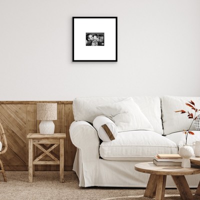 Black 16x16 Picture Frame with Oversized Mat