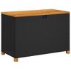 vidaXL Patio Storage Box Beige 43.3"x21.7"x24.8" Poly Rattan Acacia Wood - 2 of 4