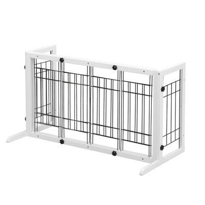 FURNIinspire Pet Crates and Houses, Detachable and Freestanding Pet Play Area, Adjustable Indoor Pet Barrier, Dog Safety Fence Suitable for Indoor