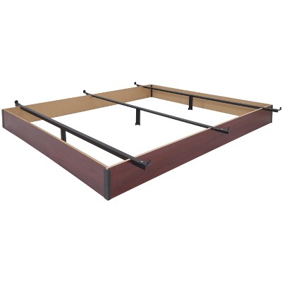 Glenwillow Home Wood Bedframe and Bed Base Cherry, Twin Size