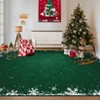 Washable Christmas Living Room Rugs, Home Decorative Snowflake Print Bedroom Rugs, Soft Non Slip Xmas Carpet for Kids Room - 3 of 4