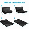 Mjkone Bean Bag Bed,Washable Soft Faux Fur Folding Floor Sofa Chair,Foam Filling Wall Couch，Floor Mattress - 2 of 4