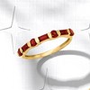 Ross-Simons 0.80 ct. t.w. Baguette and Round Garnet Ring in 14kt Yellow Gold - 4 of 4
