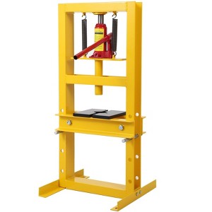 Hydraulic Shop Press, H-Frame Garage Press with Adjustable Worktable for Metal Bending - 1 of 4