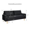 3 Person Seater Couch Sofa, Comfy Couches for Small Spaces, Mid Century Modern Gray Couch for Living Room Apartment Bedroom - 3 of 4