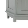 Kumasinova Triangle Corner Storage Cabinet,Bathroom Storage Cabinet with Adjustable Shelves,Bathroom Floor Cabinet with Door for Small Spaces - 3 of 4
