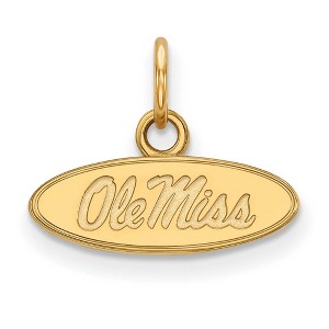 Black Bow Jewelry 14k Yellow Gold Mississippi Rebels NCAA Extra Small Pendant - 1 of 3