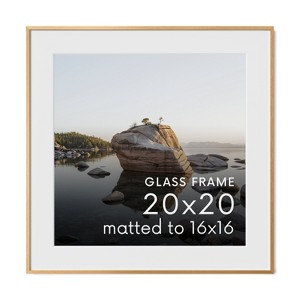 Haus and Hues Brushed Metal Frame with Real Glass, Gray/Bronze - 1 of 3