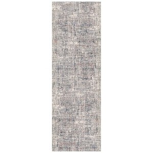 Ivory Gray And Brick Red Abstract Area Rug - 1 of 4