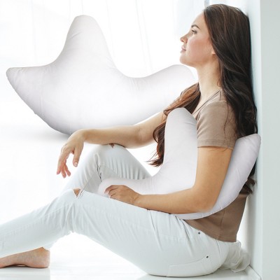 Cheer Collection Shoulder Support Pillow with Washable Cover - White