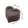 Unique Bargains Heart Shaped Wooden Engagement Ring Box - 2 of 4