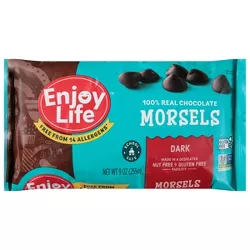 Enjoy Life Dark Chocolate Dairy Free Vegan Baking Morsels - 9oz