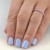 Pompeii3 3/4Ct Pink Sapphire Stackable Ring Wedding Band 10k White Gold - 4 of 4