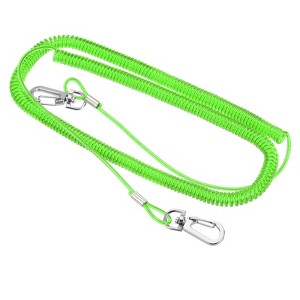 Unique Bargains Retractable Rod Pliers Paddles Fishing Coiled Lanyard with Metal Clips 16.4ft - 1 of 4