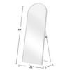 Dovelina Wood Frame Arch Top Full Length Mirror Leaning Mirror - 3 of 4
