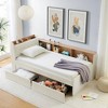 GDFStudio Contemporary Clara Velvet Upholstery Day Bed with Headboard, LED Lights, Wireless Charging - 2 of 4