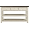 NicBex Console Table Retro Entryway Table with 2 Open Shelves Side Table with Pine Solid Wood Frame and Legs for Living Room, Hallway - 3 of 4