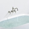 Sumerain Wall Mount Bathtub Faucet Brushed Nickel Tub Filler, 8 Inches Center 2 Handle Tub Filler - 3 of 4
