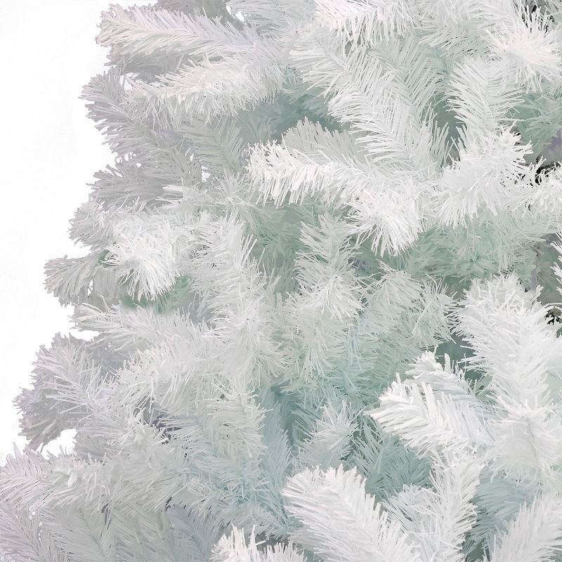 National Tree Company 7.5 Foot Full Bodied Unlit Snowy Festive Artificial Christmas Holiday Tree with 1,309 Branch Tips, & Metal Stand, White, 2 of 7