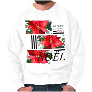 Noel Poinsettia Christmas Flower Sweatshirt for Men or Women Brisco Brands - 1 of 4