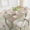 Farmhouse Dining Table for 6-8 People,71" Long Kitchen Tables with Wooden Sturdy Frame,Black - 4 of 4