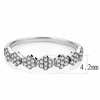Slickblue Polished Stainless Steel CZ Promise Ring for Women - Clear Flower Stone, No Plating, Sizes 5-10 - 3 of 4