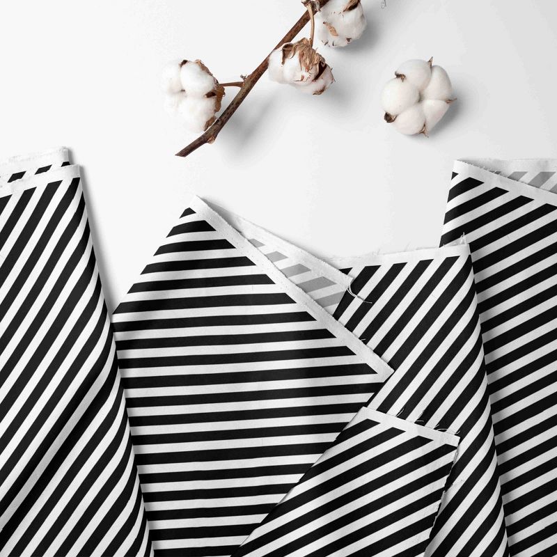 Bacati - Love Black/white 3 Layer Crib Skirt, 5 of 7