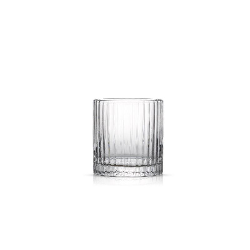 JoyJolt Elle Fluted Double Old Fashion Whiskey Glass - 10 oz Ribbed Scotch Glasses - Set of 2, 3 of 7
