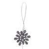 Northlight 5' x 2" Purple Snowflake Christmas Garland with Silver Beads, Unlit - 4 of 4