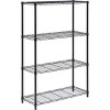 Honey-Can-Do 14" x 36" x 54" 4 Tier Organizing Shelf Black: Wire Shelving Storage, Steel Utility Shelves, 350 lb Capacity - 3 of 4