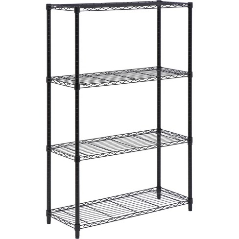 3 Tier Wide Wire Shelving Black - Brightroom™