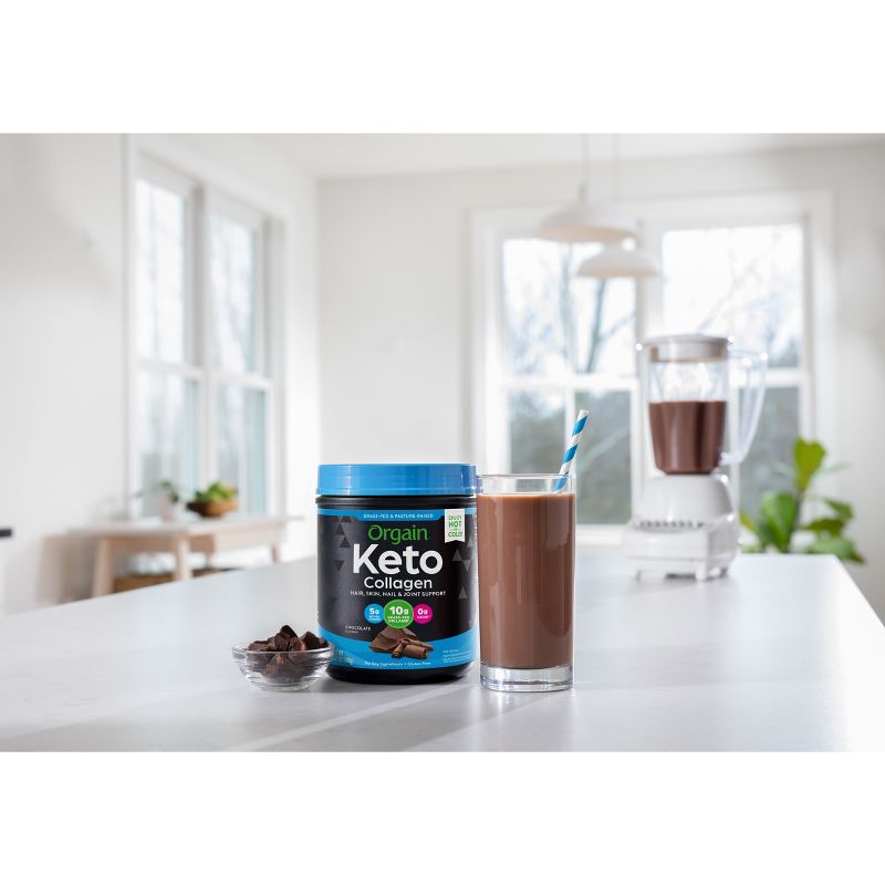 Orgain Keto Collagen Protein Powder - Chocolate - 14.08oz, 5 of 10