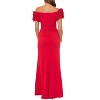 Women's Scuba Crepe Off Shoulder Ruffle Sleeve Gown - Xscape 12 - 3 of 3