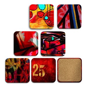 Courtside Market Studio Series 25 Reasons to Celebrate 4″ Square Ceramic Coasters – 6 Piece Set - 1 of 2