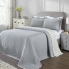 Reversible Cotton Medium Weight Matelasse Weave Bedspread Set by Blue Nile Mills - 2 of 4