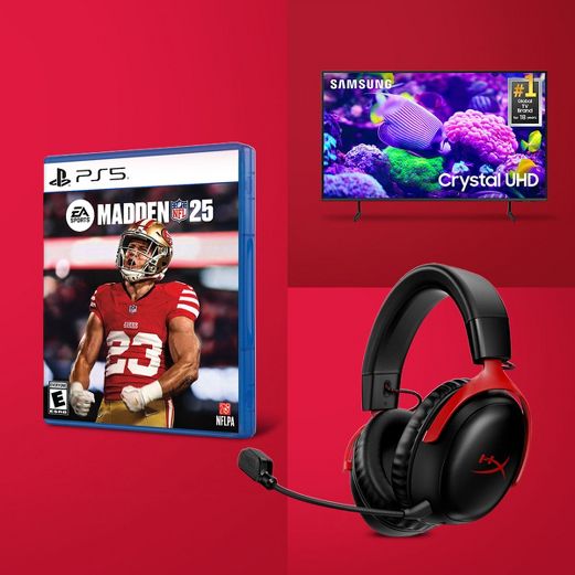 Madden 25, Gaming Headset, Samsung Crystal UHD TV