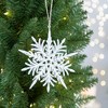 TopComfy Decorative Object Iron Snowflake Hangers Intricate Design for Holiday Party Decorations, White, 6.1"*1.8"*6.3" - 2 of 4