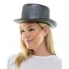 KBW Metallic Black Top Hat Adult Costume Accessory - 3 of 4