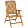 vidaXL Reclining Garden Chair Set of 2 Taupe, Teak - 4 of 4